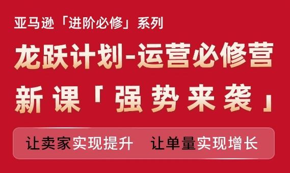 亚马逊进阶必修系列，龙跃计划-运营必修营新课，让卖家实现提升 让单量实现增长-柠檬网创