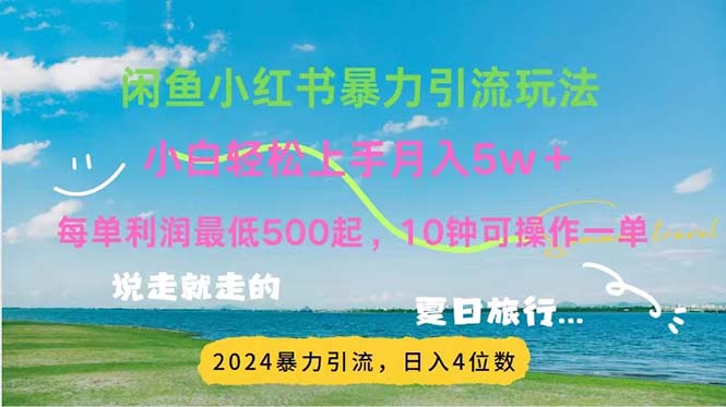 （11650期）2024暑假赚钱项目小红书咸鱼暴力引流，简单无脑操作，每单利润500+，…-柠檬网创