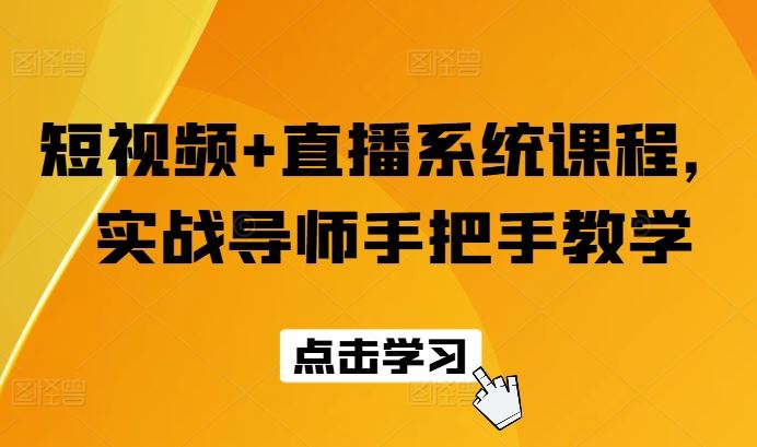 短视频+直播系统课程，实战导师手把手教学-柠檬网创