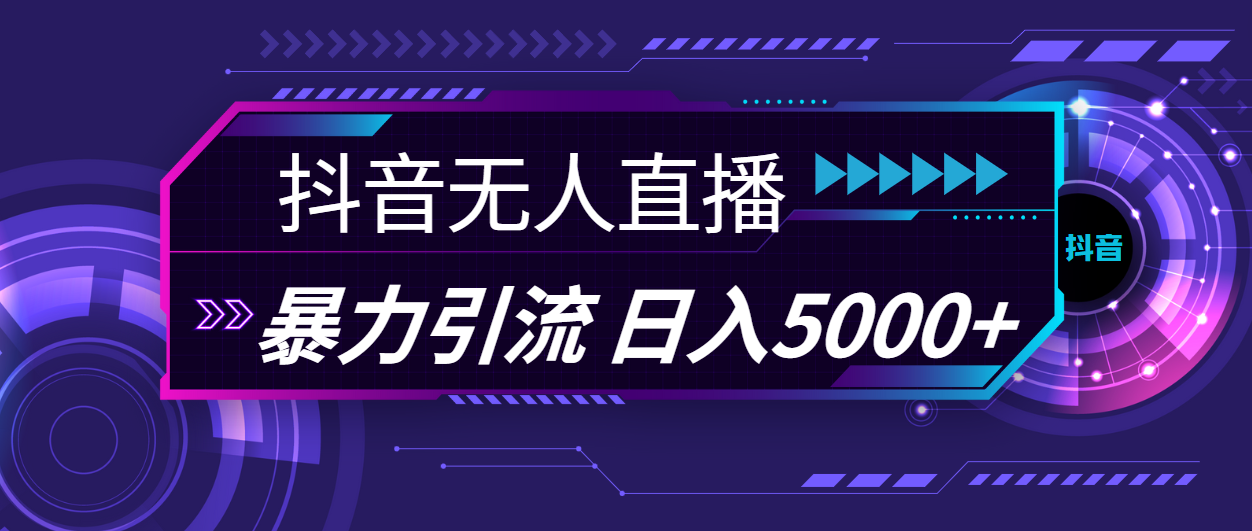 （11709期）抖音无人直播，暴利引流，日入5000+-柠檬网创