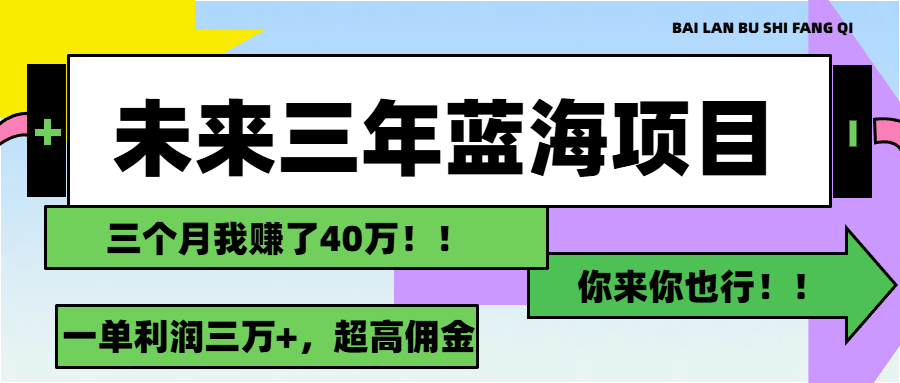 （11716期）未来三年，蓝海赛道，月入3万+-柠檬网创