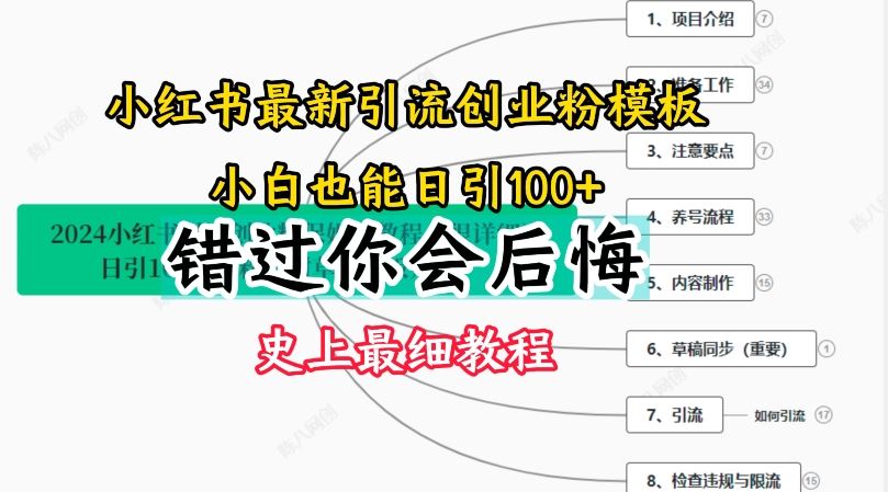 2024小红书引流创业粉史上最细教程，手把手教你引流【揭秘】-柠檬网创