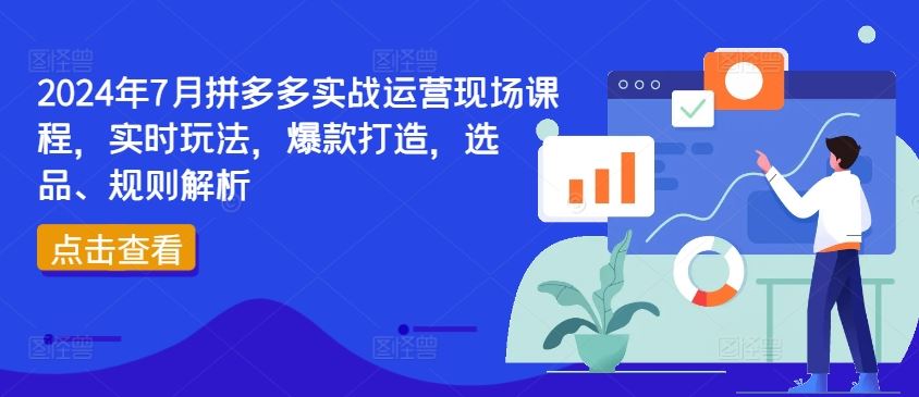 2024年7月拼多多实战运营现场课程，实时玩法，爆款打造，选品、规则解析-柠檬网创