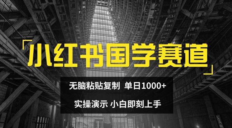 小红书国学赛道，无脑粘贴复制，单日1K，实操演示，小白即刻上手【揭秘】-柠檬网创