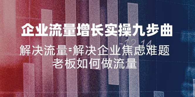 （11822期）企业流量增长实战九步曲，解决流量=解决企业焦虑难题，老板如何做流量-柠檬网创