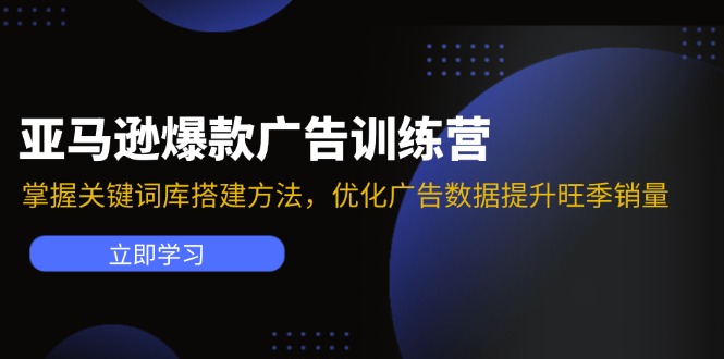 （11858期）亚马逊爆款广告训练营：掌握关键词库搭建方法，优化广告数据提升旺季销量-柠檬网创