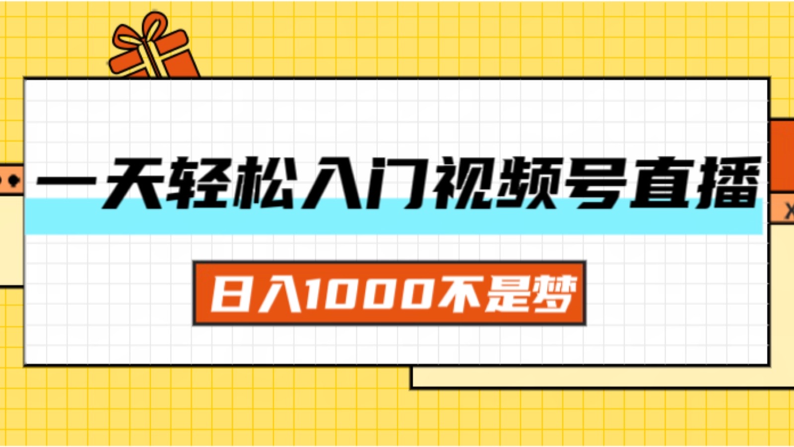 （11906期）一天入门视频号直播带货，日入1000不是梦-柠檬网创