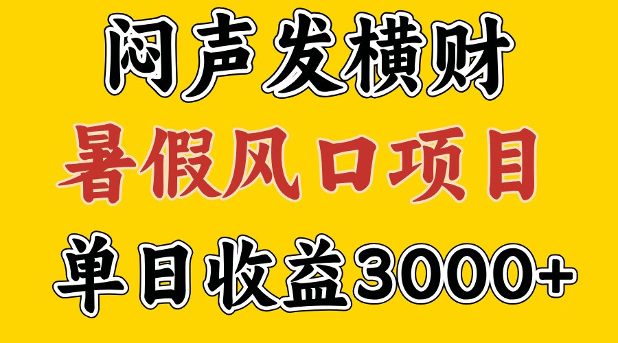 30天赚了7.5W 暑假风口项目，比较好学，2天左右上手-柠檬网创