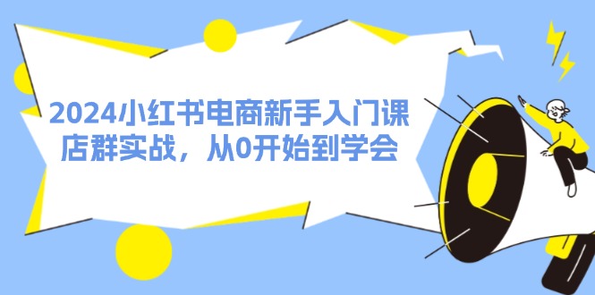 2024小红书电商新手入门课，店群实战，从0开始到学会（31节）-柠檬网创