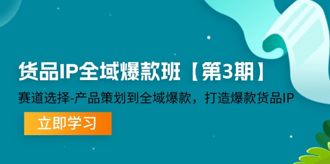 （12078期）货品-IP全域爆款班【第3期】赛道选择-产品策划到全域爆款，打造爆款货品IP-柠檬网创