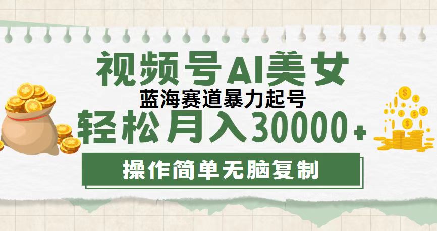 （12087期）视频号AI美女跳舞，轻松月入30000+，蓝海赛道，流量池巨大，起号猛，无…-柠檬网创