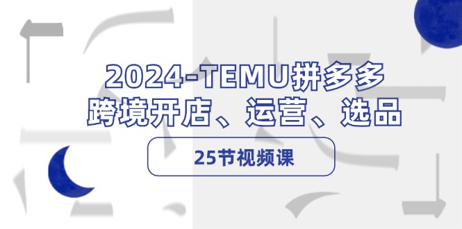 （12106期）2024-TEMU拼多多·跨境开店、运营、选品（25节视频课）-柠檬网创