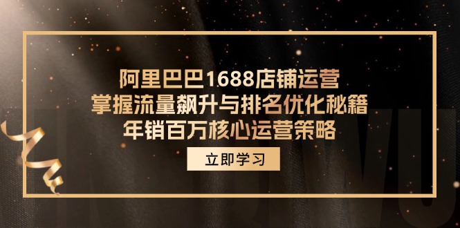 （12184期）阿里巴巴1688店铺运营，掌握流量飙升与排名优化秘籍 年销百万核心运营策略-柠檬网创