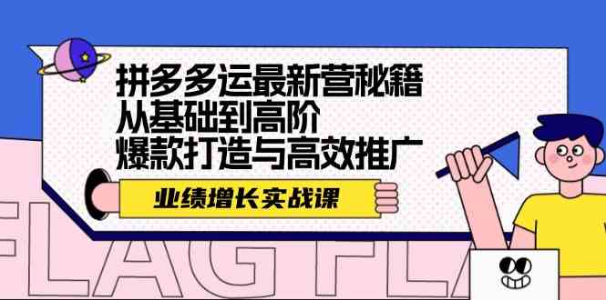 拼多多运最新营秘籍：业绩增长实战课，从基础到高阶，爆款打造与高效推广-柠檬网创