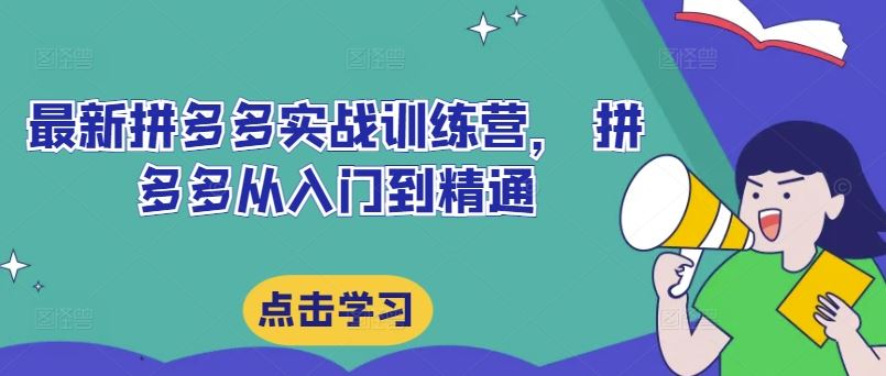 最新拼多多实战训练营， 拼多多从入门到精通-柠檬网创