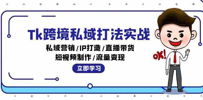 Tk跨境私域打法实战：私域营销/IP打造/直播带货/短视频制作/流量变现-柠檬网创