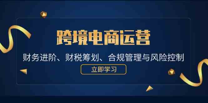 跨境电商运营：财务进阶、财税筹划、合规管理与风险控制-柠檬网创