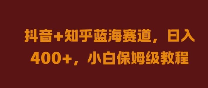 抖音+知乎蓝海赛道，日入几张，小白保姆级教程【揭秘】-柠檬网创