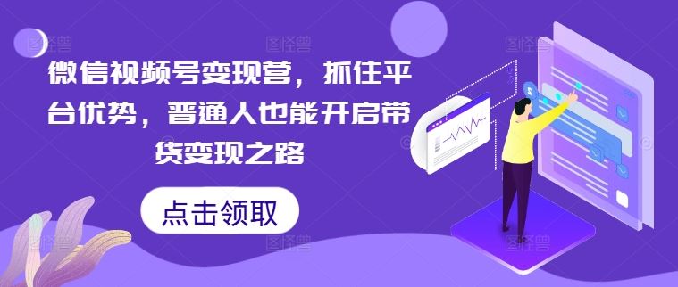 微信视频号变现营，抓住平台优势，普通人也能开启带货变现之路-柠檬网创