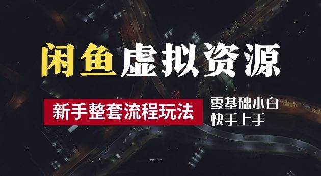 2024最新闲鱼虚拟资源玩法，养号到出单整套流程，多管道收益，每天2小时月收入过万【揭秘】-柠檬网创