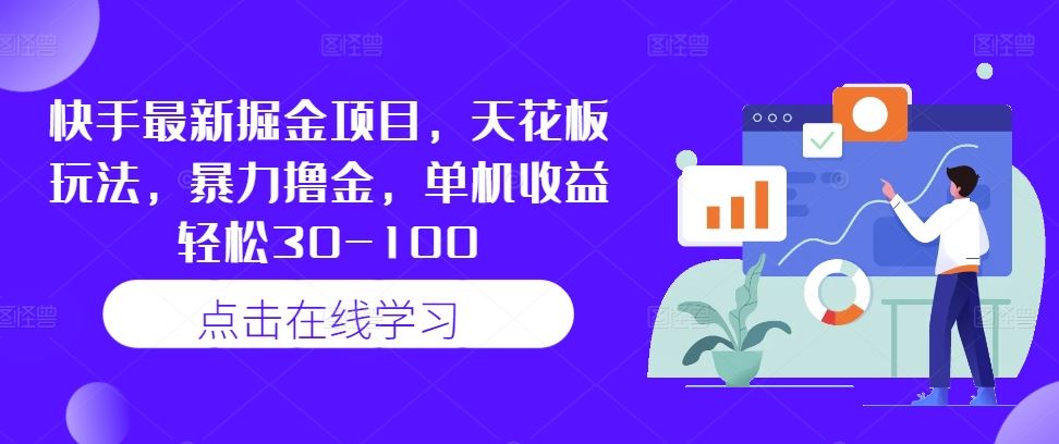 快手最新掘金项目，天花板玩法，暴力撸金，单机收益轻松30-100-柠檬网创