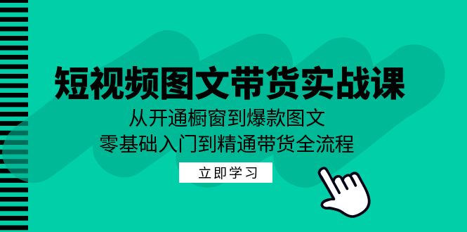（12655期）短视频图文带货实战课：从开通橱窗到爆款图文，零基础入门到精通带货-柠檬网创