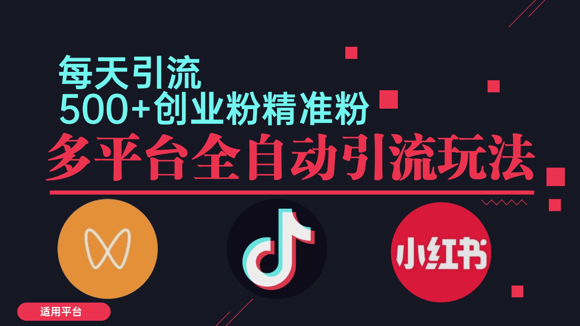 （12765期）小红书抖音视频号截流自热全平台引流打法，全自动引流【日引2000+精准…-柠檬网创