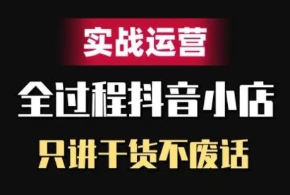 抖音小店精细化实战运营，只讲干货不废话-柠檬网创