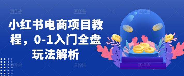 小红书电商项目教程，0-1入门全盘玩法解析-柠檬网创
