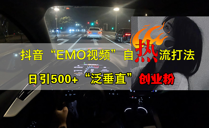 （13029期）抖音EMO视频自热打法，日引500+“泛垂直”创业粉-柠檬网创