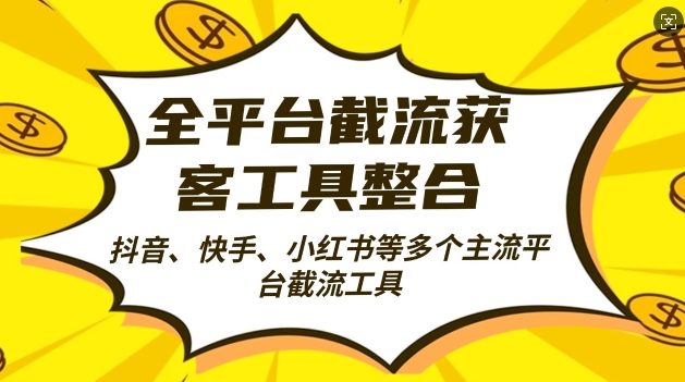 全平台截流获客工县整合全自动引流，日引2000+精准客户【揭秘】-柠檬网创