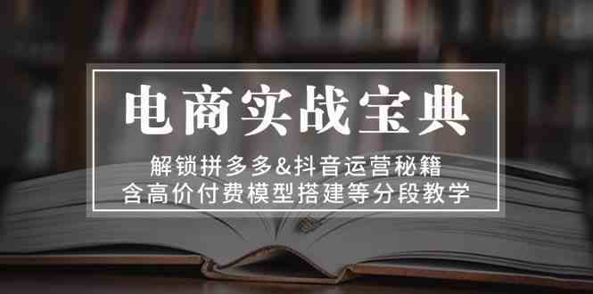 电商实战宝典：解锁拼多多&抖音运营秘籍，含高价付费模型搭建等分段教学-柠檬网创