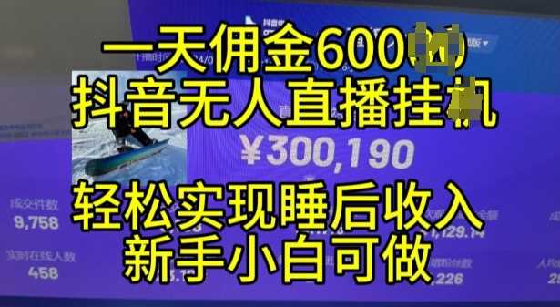 2024年11月抖音无人直播带货挂JI，小白的梦想之路，全天24小时收益不间断实现真正管道收益【揭秘】-柠檬网创