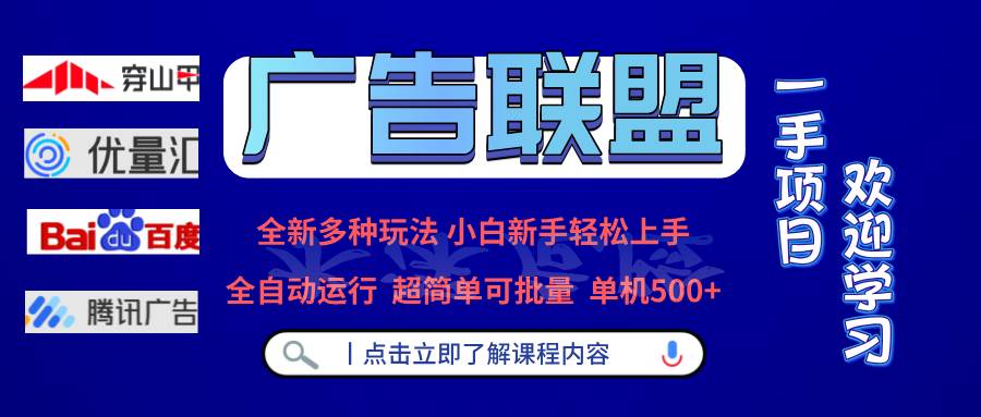 （13258期）广告联盟 全新多种玩法 单机500+  全自动运行  可批量运行-柠檬网创