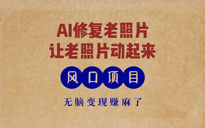 （13296期）最新风口项目，AI一键修复老照片，让老照片动起来，接单到手软，无脑变…-柠檬网创
