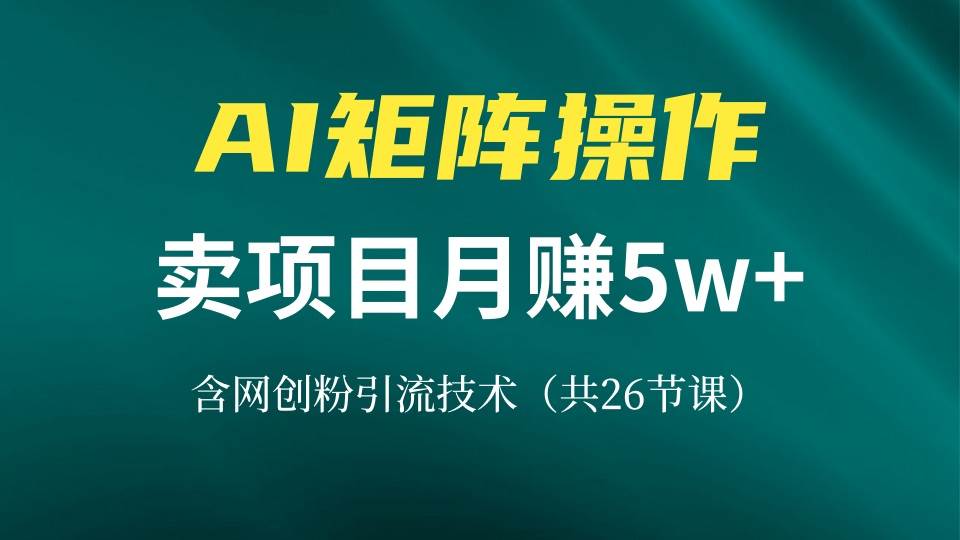 （13335期）网创IP打造课，借助AI卖项目月赚5万+，含引流技术（共26节课）-柠檬网创