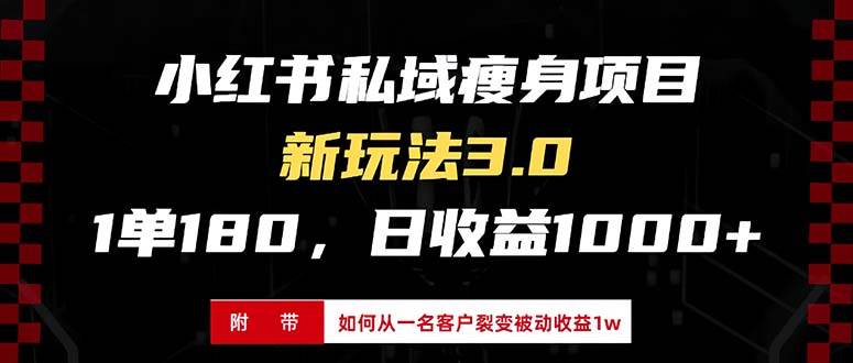 （13348期）小红书瘦身项目3.0模式，新手小白日赚收益1000+（附从一名客户裂变收益…-柠檬网创