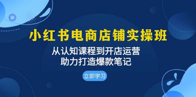 （13352期）小红书电商店铺实操班：从认知课程到开店运营，助力打造爆款笔记-柠檬网创