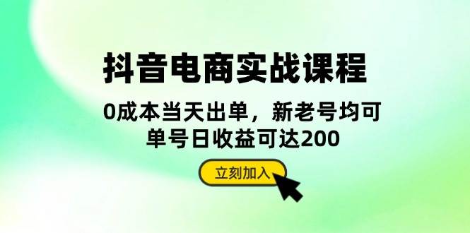 （13350期）抖音 电商实战课程：从账号搭建到店铺运营，全面解析五大核心要素-柠檬网创