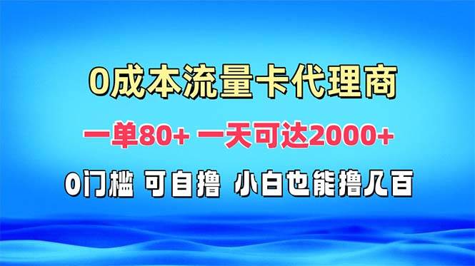 （13391期）免费流量卡代理一单80+ 一天可达2000+-柠檬网创