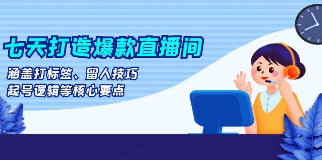 （13382期）七天打造爆款直播间：涵盖打标签、留人技巧、起号逻辑等核心要点-柠檬网创
