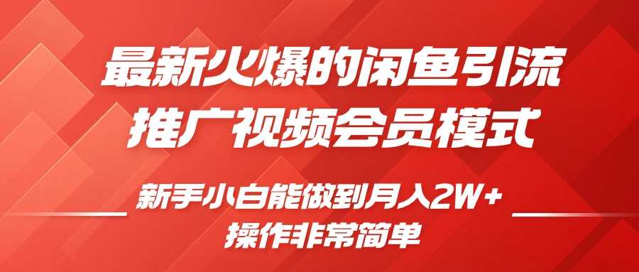 闲鱼引流推广影视会员，0成本就可以操作，新手小白月入过W+【揭秘】-柠檬网创