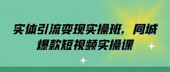 实体引流变现实操班，同城爆款短视频实操课-柠檬网创