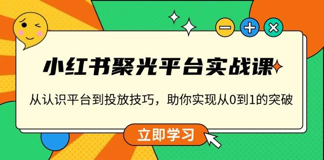 （13775期）小红书 聚光平台实战课，从认识平台到投放技巧，助你实现从0到1的突破-柠檬网创