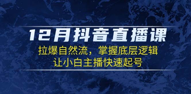 （13807期）12月抖音直播课：拉爆自然流，掌握底层逻辑，让小白主播快速起号-柠檬网创