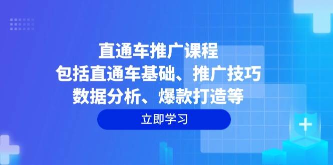 （14001期）直通车推广课程：包括直通车基础、推广技巧、数据分析、爆款打造等-柠檬网创