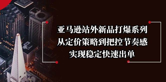 （13970期）亚马逊站外新品打爆系列，从定价策略到把控节奏感，实现稳定快速出单-柠檬网创
